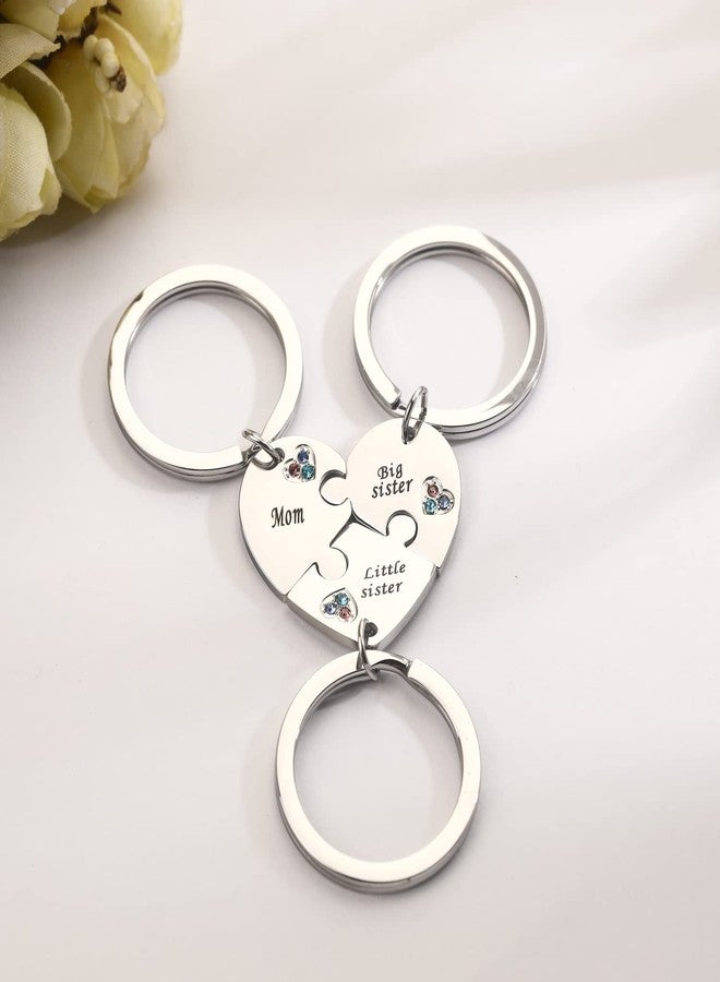 Yonhon Mom Mother Big Sister Little Sister keychains for 3,Mon Mother Daughter keychains for 3 - Image 4